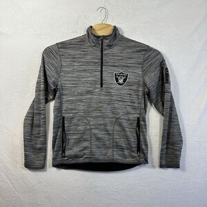 Oakland Raiders Half Zip Pullover Jacket Size Medium G III Sports By Carl‎ Banks